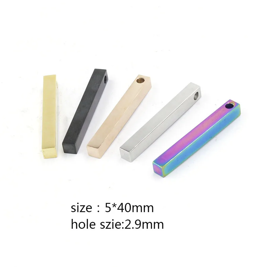 Stainless Steel Solid Rectangle Bar 5x40mm Long Blank Plate Mirror Polish Pendant Hole 2.9mm Charm DIY Jewelry Wholesale 10pcs
Stainless Steel Solid Rectangle Bar 5x40mm Long Blank Plate Mirror Polish Pendant Hole 2.9mm Charm DIY Jewelry Wholesale 10pcs