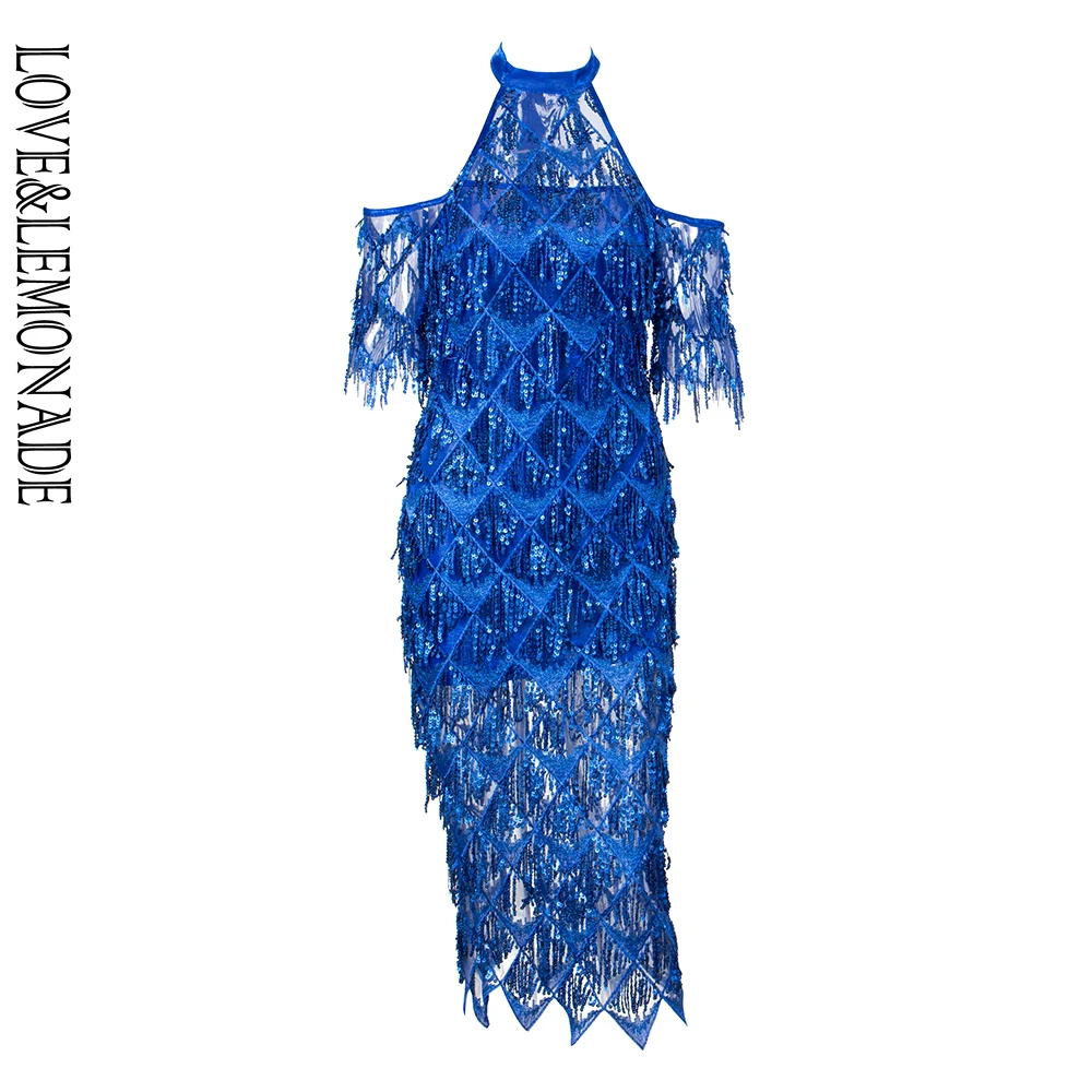 Love&Lemonade Sexy Strapless Halter Neck Fringed Sequins Party Dress LM10002 BLUE
Love&Lemonade Sexy Strapless Halter Neck Fringed Sequins Party Dress LM10002 BLUE