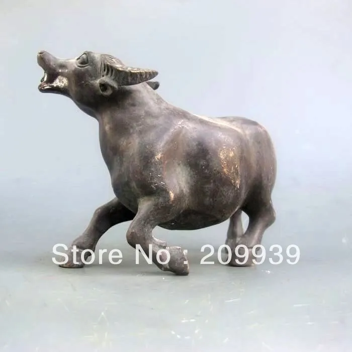 Fast ship Hd0144 Chinese Bronze Statue w Cow (A0314)