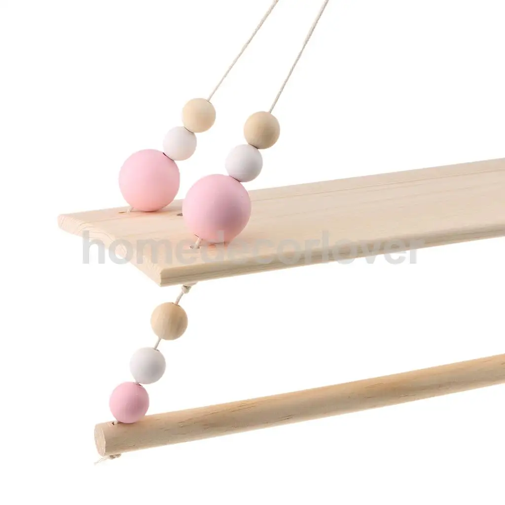 Wall Hanging Wooden Shelves Floating Wall Shelf Home Decor Baby Kids Room Storage Holder Hanger