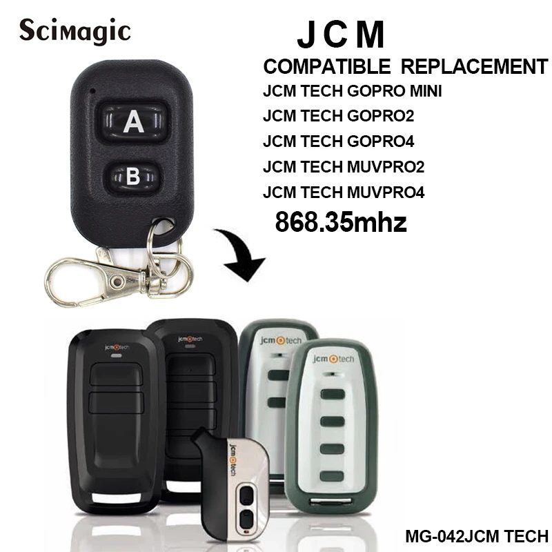 JCM TECH GOPro-2,JCM TECH GOPro-4 replacement garage door remote control,Universal JCM 868MHZ remote transmitter
JCM TECH GOPro-2,JCM TECH GOPro-4 replacement garage door remote control,Universal JCM 868MHZ remote transmitter