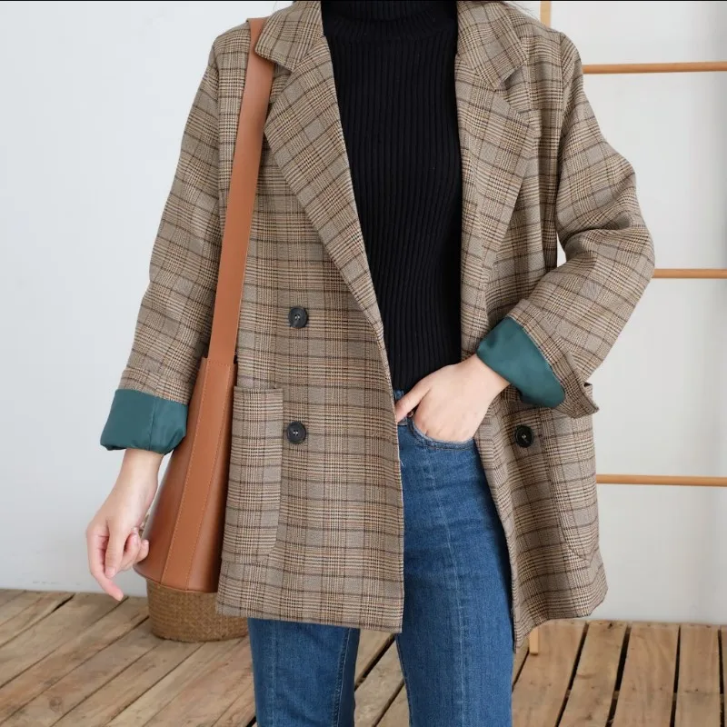 Spring New Jacket Harajuku Cropped Korean Streetwear Tweed Corduroy Coat Korean Version Slim Plaid Suit Short Coat Female
Spring New Jacket Harajuku Cropped Korean Streetwear Tweed Corduroy Coat Korean Version Slim Plaid Suit Short Coat Female