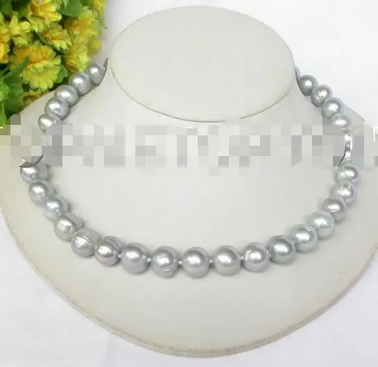Free shipping hot sale Women Bridal Wedding Jewelry >>Authentic 12mm Gray freshwater pearls necklace 925 silver clasp
Free shipping hot sale Women Bridal Wedding Jewelry >>Authentic 12mm Gray freshwater pearls necklace 925 silver clasp