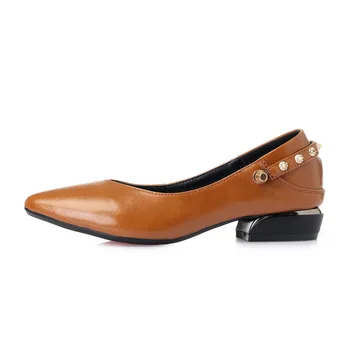 2020 New Autumn Pointed Wild Fashion Shoes Woman Thick Heel Plus Size Genuine Leather Shoes High Heels 3&5 Cm Two Kinds of Shoes
2020 New Autumn Pointed Wild Fashion Shoes Woman Thick Heel Plus Size Genuine Leather Shoes High Heels 3&5 Cm Two Kinds of Shoes