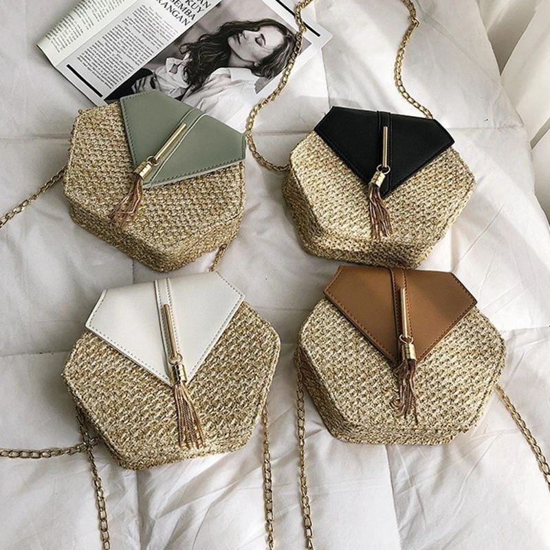 Straw Woven Beach Shoulder Bag Hexagon Boho Women Summer Rattan Bag Handmade CLL9190
Straw Woven Beach Shoulder Bag Hexagon Boho Women Summer Rattan Bag Handmade CLL9190