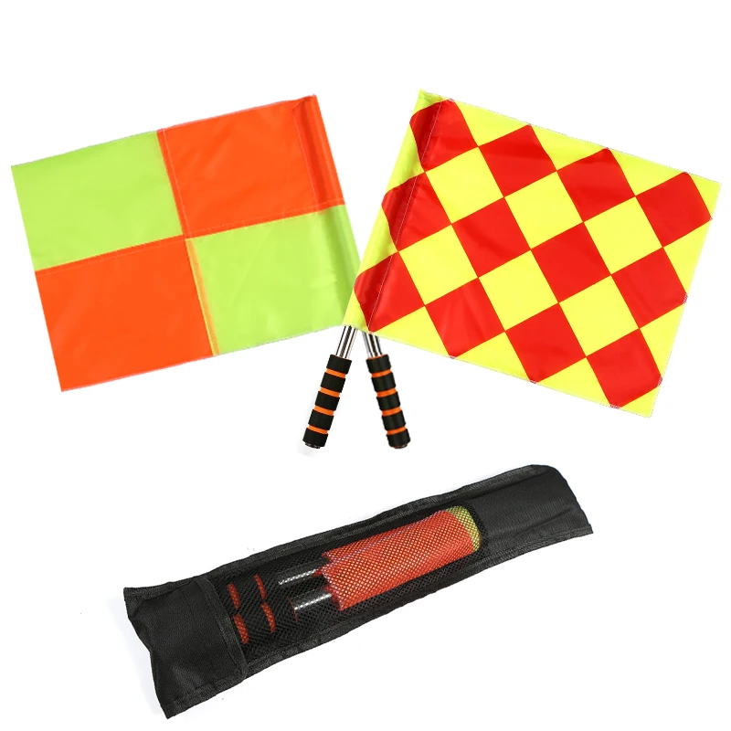 New Soccer Referee Flag With Bag The World Cup Soccer Referee Patrol Flag Sports Match Football Linesman Flags Referee Equipment
New Soccer Referee Flag With Bag The World Cup Soccer Referee Patrol Flag Sports Match Football Linesman Flags Referee Equipment