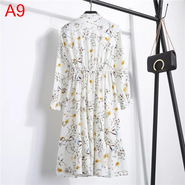 2020 jesienna damska sukienka dla kobiet szyfonowa koszula z długim rękawem sukienka A-line Midi zimowa sukienka biała kokardka kwiatowy Vestidos Vintage tanie tanio Poliester COTTON Jesień Stojak Pełna Butterfly rękawem Łuk Na co dzień empire Drukuj Kolan 2020 jesienna damska sukienka dla kobiet szyfonowa koszula z długim rękawem sukienka A-line Midi zimowa sukienka biała kokardka kwiatowy Vestidos Vintage tanie tanio Poliester COTTON Jesień Stojak Pełna Butterfly rękawem Łuk Na co dzień empire Drukuj Kolan