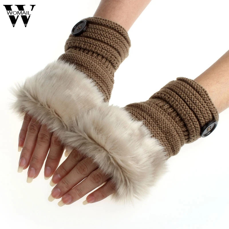 Womail Fashion Winter Knitted Faux Fur Fingerless Gloves Women Wrist Soft Warm Mitten arm warmer dec7
Womail Fashion Winter Knitted Faux Fur Fingerless Gloves Women Wrist Soft Warm Mitten arm warmer dec7