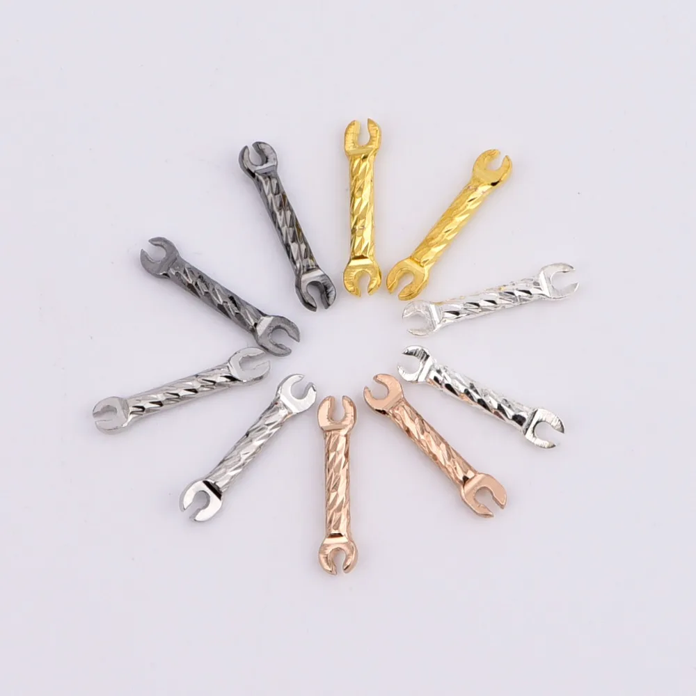 Фото 10pcs/lot zhu ru 15x2mm wrench Home repair tool Cartoon children's toys for Jewelry Making Accessories Findings DIY | Украшения и