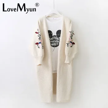 Knitted Sweater 2019 Autumn Fashion Embroidered Lantern Sleeve Knitting Long Cardigan Sweater Coat Woman
Knitted Sweater 2019 Autumn Fashion Embroidered Lantern Sleeve Knitting Long Cardigan Sweater Coat Woman