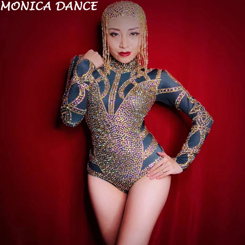 Sexy Multicolor Bright Stones Bodysuit Women Birthday Celebrate Outfit Nightclub Dance Wear Party Bodysuit Performance Costumes
Sexy Multicolor Bright Stones Bodysuit Women Birthday Celebrate Outfit Nightclub Dance Wear Party Bodysuit Performance Costumes