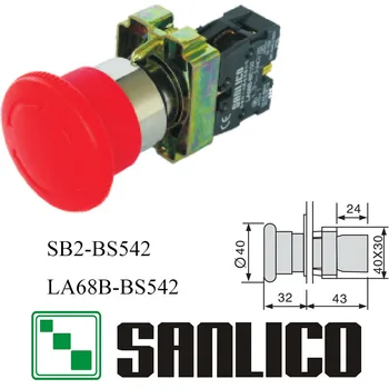 metal emergency stop mushroom head push button switch SB2(LA68B XB2)-BS542 latching turn to release
metal emergency stop mushroom head push button switch SB2(LA68B XB2)-BS542 latching turn to release