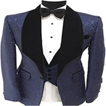 wedding dress for men Button Jacquard Weave Mens Slim Fit Tuxedos Suits 2 Piece Sets Coat + vest 
wedding dress for men Button Jacquard Weave Mens Slim Fit Tuxedos Suits 2 Piece Sets Coat + vest
