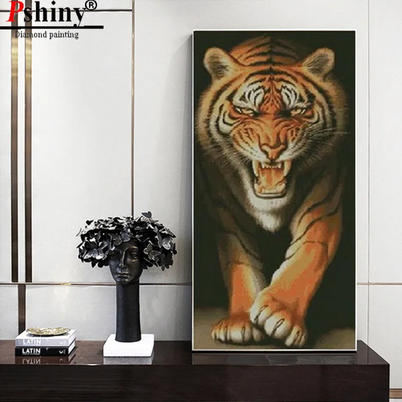 PSHINY DIY 5d diamond painting full drill square fierce tiger animal pictures of rhinestones mosaic diamond embroidery sale
PSHINY DIY 5d diamond painting full drill square fierce tiger animal pictures of rhinestones mosaic diamond embroidery sale