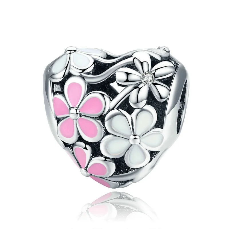 Beautiful Solid Sterling Pink Flower Heart Silver 925 Bead Charms Fit Pandora European Bracelet Bangle Women New Collection
Beautiful Solid Sterling Pink Flower Heart Silver 925 Bead Charms Fit Pandora European Bracelet Bangle Women New Collection