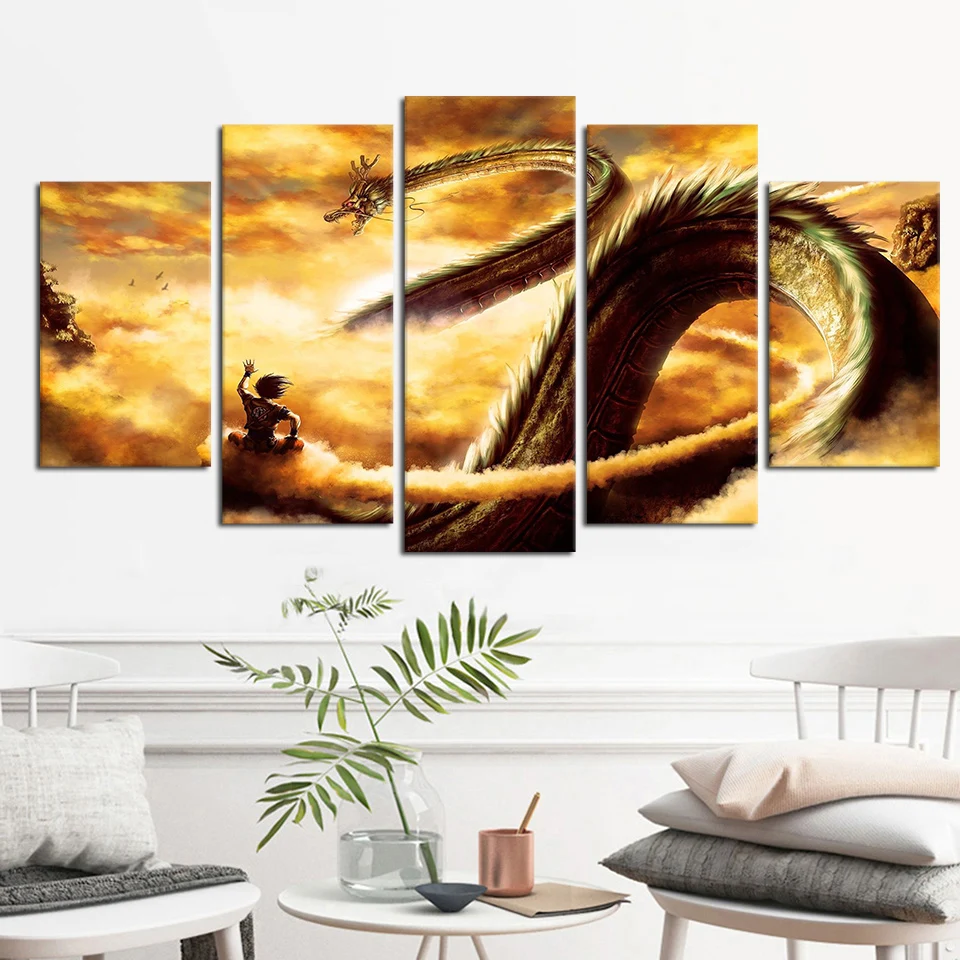 Canvas HD Prints Pictures Modern Wall Art Framework 5 Pieces Cartoon Dragon Ball Z Paintings Goku Ride Shenron Poster Home Decor
Canvas HD Prints Pictures Modern Wall Art Framework 5 Pieces Cartoon Dragon Ball Z Paintings Goku Ride Shenron Poster Home Decor