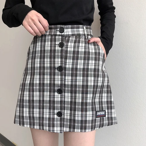 Simple Plaid Basic Fashion A-line Female Women Size S M L Female Women Vintage Classic Button Line Mini Skirts
Simple Plaid Basic Fashion A-line Female Women Size S M L Female Women Vintage Classic Button Line Mini Skirts