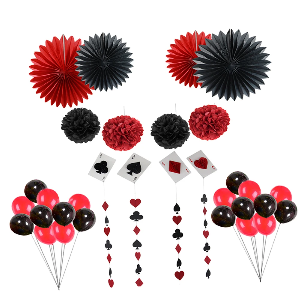 32/Set Casino Banner Las Vegas Themed Party Night Card Hanging Garland Decoration 32/Set Casino Banner Las Vegas Themed Party Night Card Hanging Garland Decoration