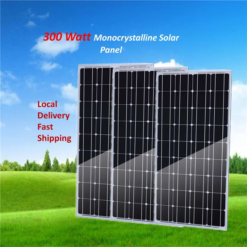 Монокристаллическая солнечная панель 100 Вт 200 300 для 12 В аккумуляторов лодок на