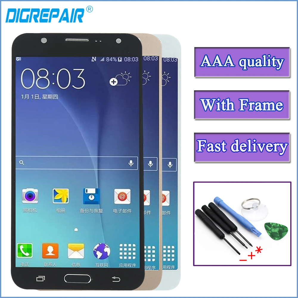 AAA For Samsung Galaxy J7 2015 lcd J700 SM-J700M J700H LCD Display touch Screen With Frame J700f lcd For Samsung j7 2015 screen
AAA For Samsung Galaxy J7 2015 lcd J700 SM-J700M J700H LCD Display touch Screen With Frame J700f lcd For Samsung j7 2015 screen