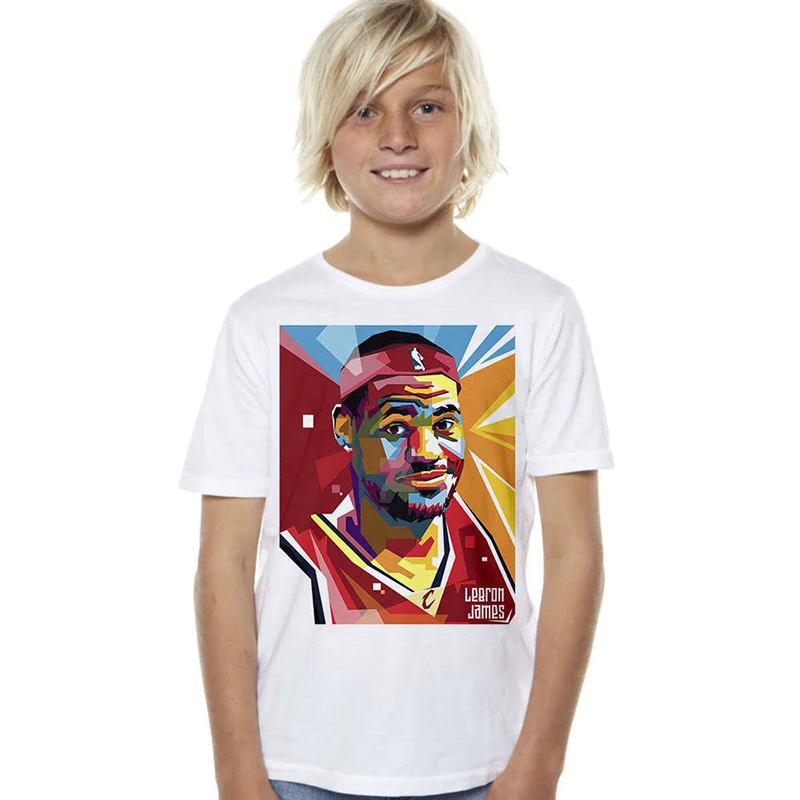 LeBron James Kids T Shirts Short Sleeve Printing Sports T-shirts Cotton Kids Basketball Star T Shirt Tops Tees Children Clothing
LeBron James Kids T Shirts Short Sleeve Printing Sports T-shirts Cotton Kids Basketball Star T Shirt Tops Tees Children Clothing