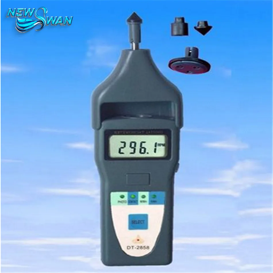 Laser Contact Tachometer DT-2858 Digital Inductive Tachometer DT2858 Photoelectric Speed Measuring Instrument
Laser Contact Tachometer DT-2858 Digital Inductive Tachometer DT2858 Photoelectric Speed Measuring Instrument