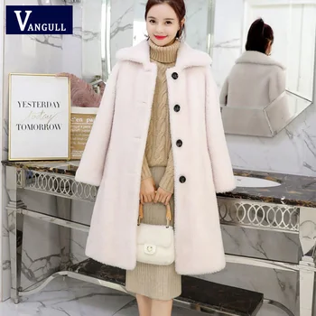 Vangull New Winter Women Faux Fur Coat High Quality Luxury Long Fur Coat Lapel OverCoat Thick Warm Plus Size Female Coats 2019
Vangull New Winter Women Faux Fur Coat High Quality Luxury Long Fur Coat Lapel OverCoat Thick Warm Plus Size Female Coats 2019