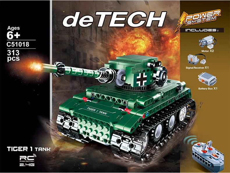 Technics modern military world war radio remote control tiger I tank building block model bricks rc toys collection for gifts
Technics modern military world war radio remote control tiger I tank building block model bricks rc toys collection for gifts