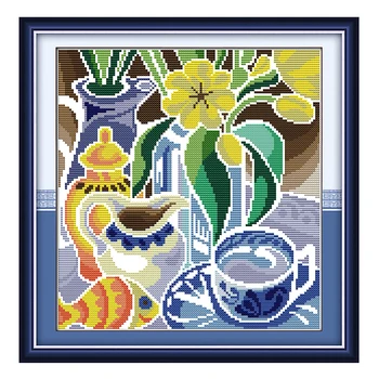 JoySunday cross stitch Flowers in the blue and white porcelain abstract DMC14CT11CTcotton needlework livingroom hotel painting
JoySunday cross stitch Flowers in the blue and white porcelain abstract DMC14CT11CTcotton needlework livingroom hotel painting
