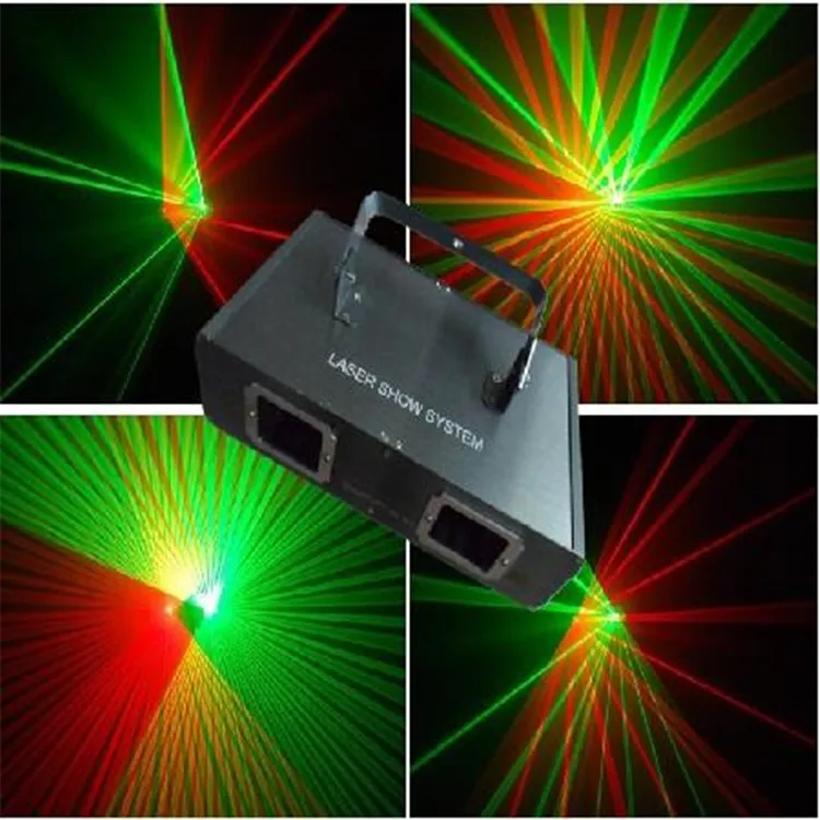 Double head red green line laser light double hole lights dj family party disco bar effect projector | Лампы и освещение