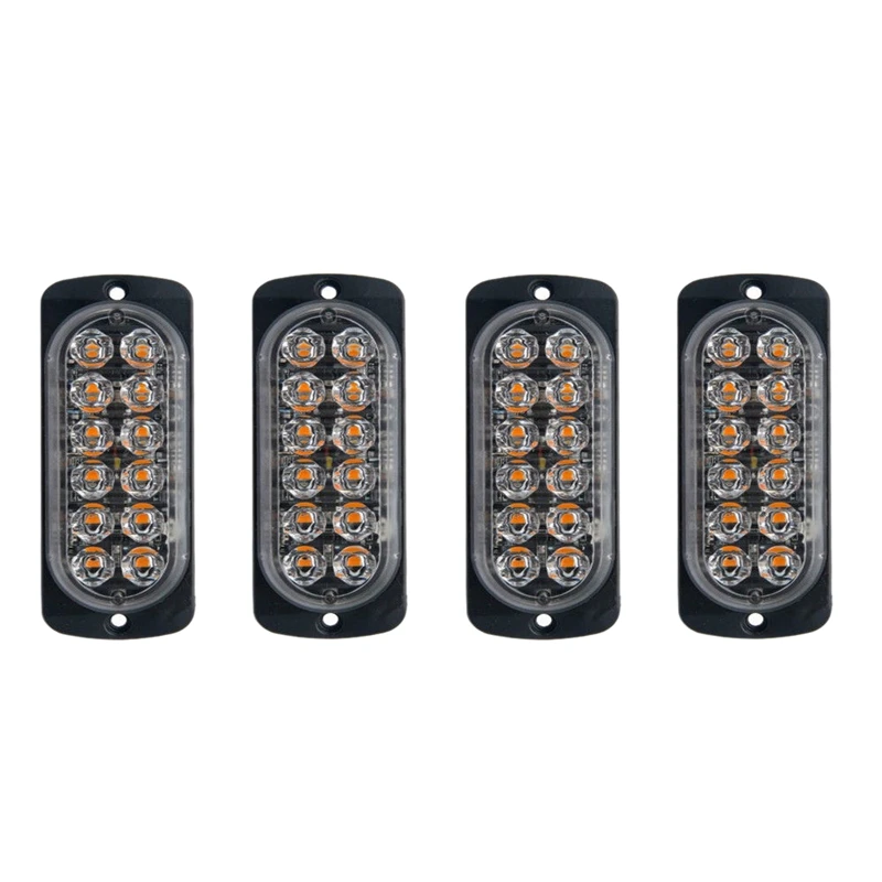 4 Pcs 12-Led Amber Flash Flashing Recovery Strobe Car Emergency Signal Led Orange Grill Breakdown Light Fog Light Beacon
4 Pcs 12-Led Amber Flash Flashing Recovery Strobe Car Emergency Signal Led Orange Grill Breakdown Light Fog Light Beacon