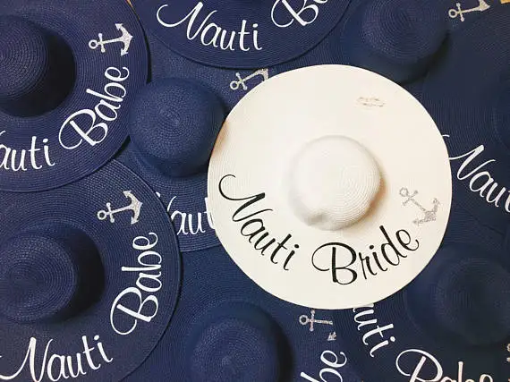 personalized nautical wedding bride floppy Mrs Sequin Sun Hats Just married Drunk in love Honeymoon bridal party gifts favors
personalized nautical wedding bride floppy Mrs Sequin Sun Hats Just married Drunk in love Honeymoon bridal party gifts favors