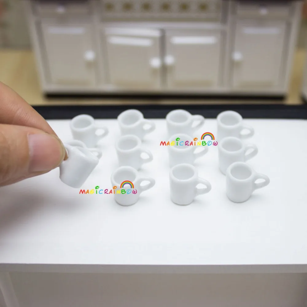 12pcs Porcelain Mini Cups Mug Kitchen Tableware White Dollhouse Miniatures 1:12 Scale Handcrafted
12pcs Porcelain Mini Cups Mug Kitchen Tableware White Dollhouse Miniatures 1:12 Scale Handcrafted