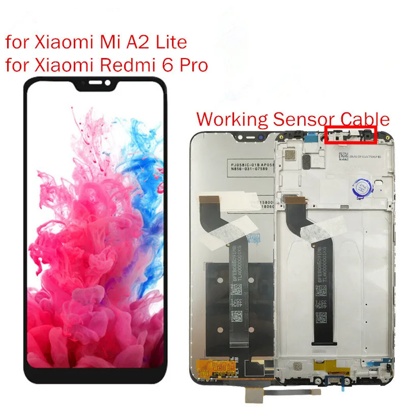 5 84 "AAA качественный ЖК дисплей + рамка для Xiaomi mi A2 Lite сенсорный экран дигитайзер