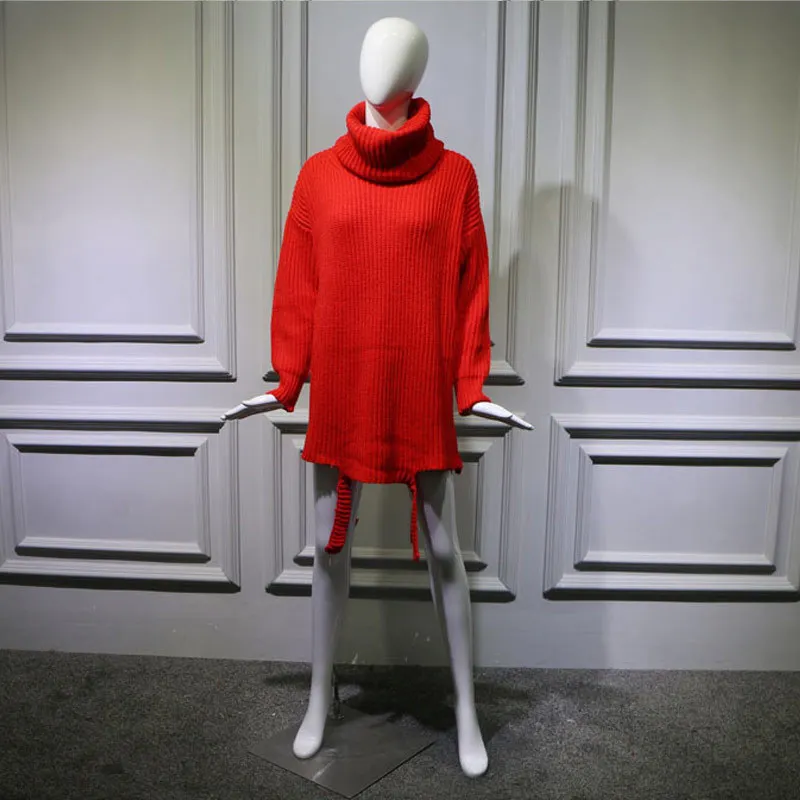 ASYMSAY Solid Red Loose Big Size Turtleneck Sweater Thick Warm Spring Winter Women Clothes Irregular Hem Knitted Pullover AC6514
ASYMSAY Solid Red Loose Big Size Turtleneck Sweater Thick Warm Spring Winter Women Clothes Irregular Hem Knitted Pullover AC6514