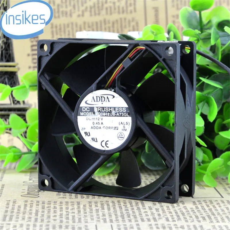 AD0812UB-A73GL DC 12V 5.4W 0.45A 3900RPM 8025 8CM 80*80*25mm 3 Wires Double Ball Bearing Cooling Fan
AD0812UB-A73GL DC 12V 5.4W 0.45A 3900RPM 8025 8CM 80*80*25mm 3 Wires Double Ball Bearing Cooling Fan