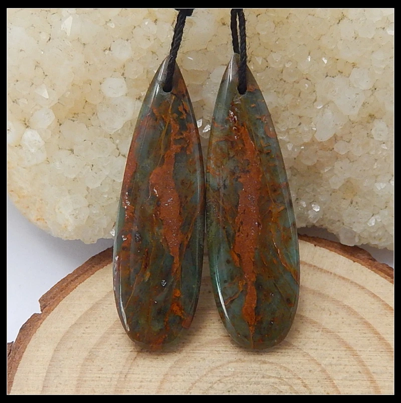 Wholesale Natural Stone Green Opal Handmade Water Drop-Shape Earring Bead 41x12x5mm 7.8g
Wholesale Natural Stone Green Opal Handmade Water Drop-Shape Earring Bead 41x12x5mm 7.8g
