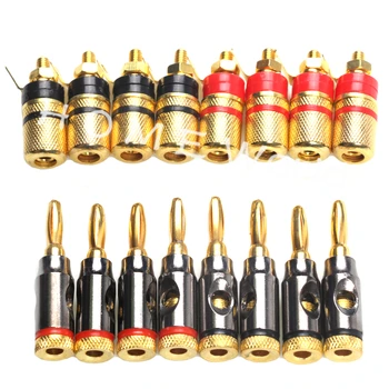 16Pcs 24k Gold Plated Banana Plugs Audio Speaker & Speaker Amplifier Terminal Binding Post Female Connector To The Speaker Plug
16Pcs 24k Gold Plated Banana Plugs Audio Speaker & Speaker Amplifier Terminal Binding Post Female Connector To The Speaker Plug