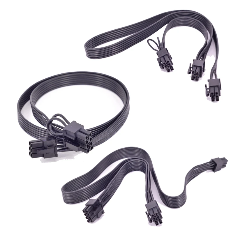 

PCI-e 6 Pin to 2 Ports 6+2 Pin 8 Pin Power Supply Cable 6pin to 8pin for Cooler Master V Series V850 V1000 V1200 Modular PSU