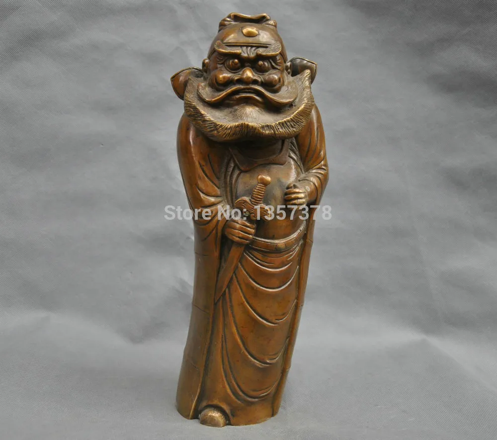 shitou 00470 14'' China Mythology The Exorcist Zhong Kui Slaughter Devil Bronze Statue 
shitou 00470 14'' China Mythology The Exorcist Zhong Kui Slaughter Devil Bronze Statue