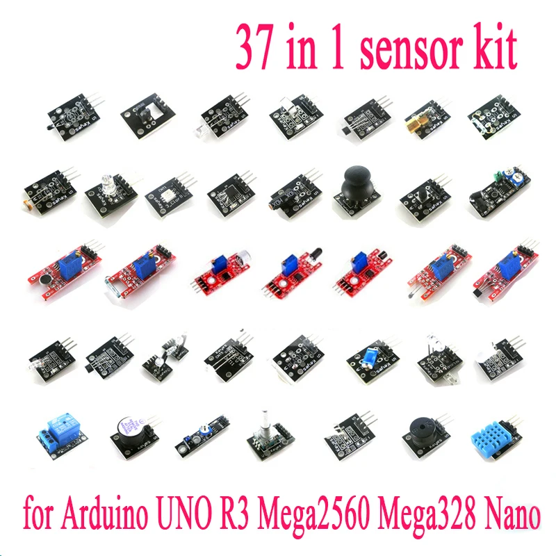 37pcs/lot Raspberry pi 2 3 the sensor module package 37 kinds of sensor for arduino kit Free shipping
37pcs/lot Raspberry pi 2 3 the sensor module package 37 kinds of sensor for arduino kit Free shipping