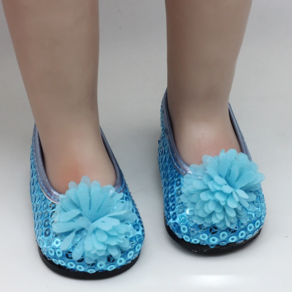 Fashion doll shoes for dolls fits 43 cm baby born Zapf dolls and 18 Girl Flower doll shoes accessory for children gift (8)