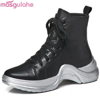 Masgulahe 2018 fashion autumn winter boots round toe lace up ankle boots for women flat with platform genuine leather boots
Masgulahe 2018 fashion autumn winter boots round toe lace up ankle boots for women flat with platform genuine leather boots