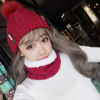 Fashion Winter Hat&Scarf Set For Women Girls Warm Beanies Ring Scarf Pompoms Winter Hats Knitted Caps And Scarf 2 Pieces/Set
Fashion Winter Hat&Scarf Set For Women Girls Warm Beanies Ring Scarf Pompoms Winter Hats Knitted Caps And Scarf 2 Pieces/Set