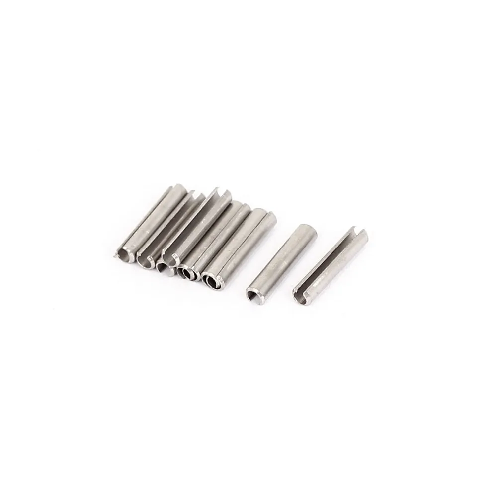 Image M3x16mm 304 Stainless Steel Split Spring Roll Dowel Pins Fasteners 10Pcs