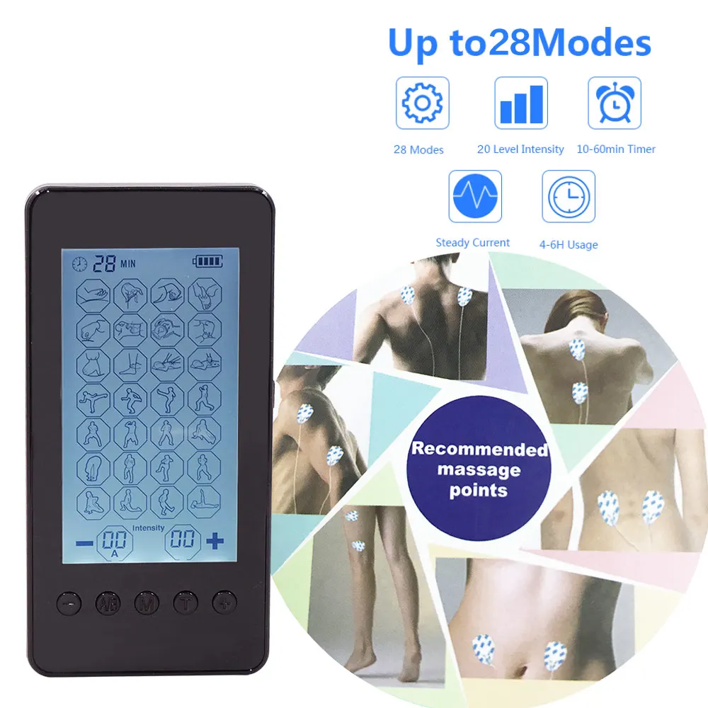 Muscle Therapy Stimulation Ten Unit 28 Modes-Electric Massage Pain Relief LCD Display Carevas Rechargeable Portable Pulse
Muscle Therapy Stimulation Ten Unit 28 Modes-Electric Massage Pain Relief LCD Display Carevas Rechargeable Portable Pulse