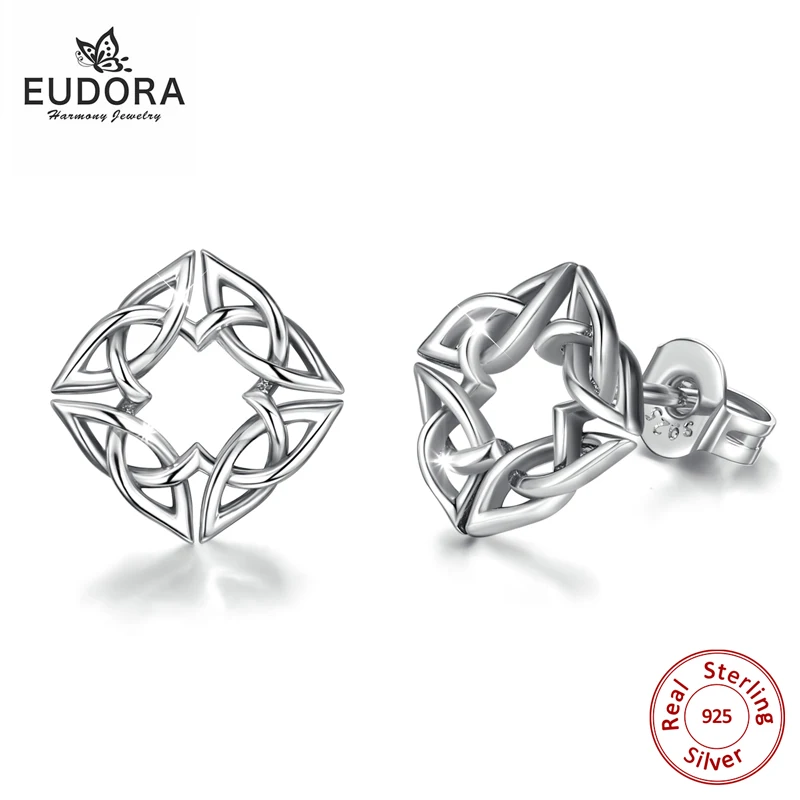 EUDORA 925 Sterling silver Celtics Knot Earring silver Flower Vintage Ear Stud jewelry for Women Beautiful Birthday gift CYE102
EUDORA 925 Sterling silver Celtics Knot Earring silver Flower Vintage Ear Stud jewelry for Women Beautiful Birthday gift CYE102