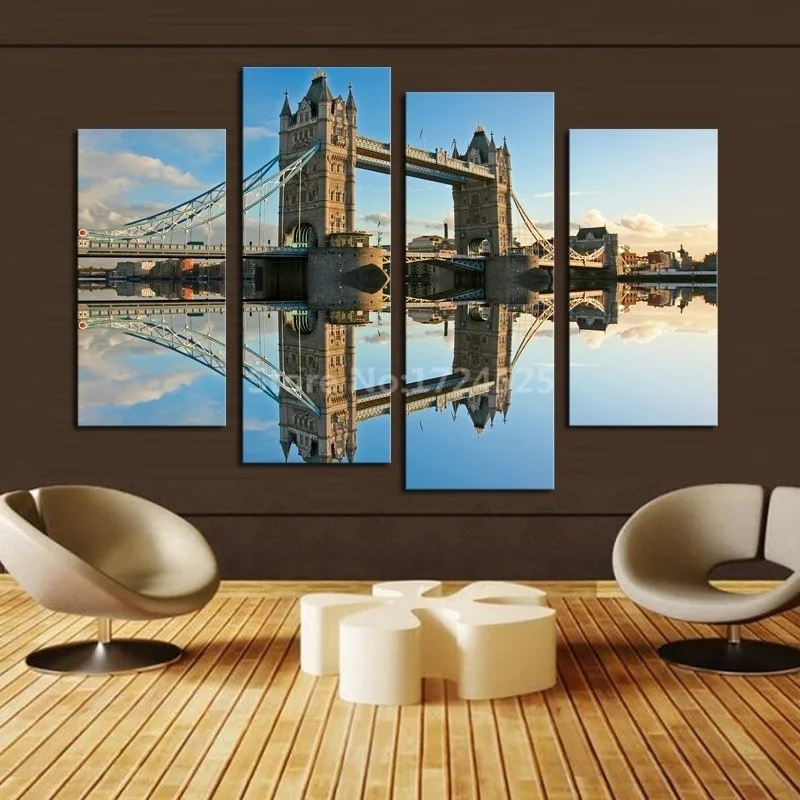 2017 Time-limited Limited Cuadros Decoracion 4piece Tower Bridge Building Home Decoration Wall Picture For Living Room Unframed
2017 Time-limited Limited Cuadros Decoracion 4piece Tower Bridge Building Home Decoration Wall Picture For Living Room Unframed