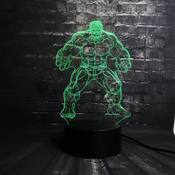 3D LED Night light The Hulk Movie Marvel Avengers Figure Batman Super Hero Minifigures 7 Color Change Boy Kids Toys
3D LED Night light The Hulk Movie Marvel Avengers Figure Batman Super Hero Minifigures 7 Color Change Boy Kids Toys