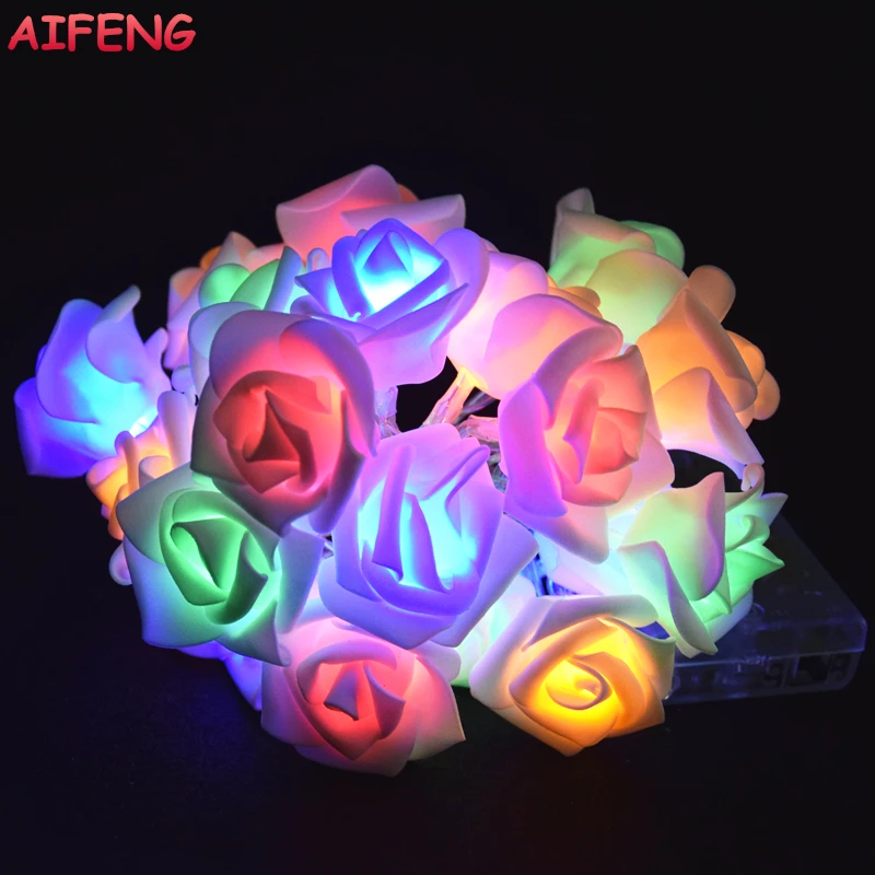 AIFENG 10Led 20Leds Rose Garland AA Battery Light String Cold Warm White Colorful Pink Rose Garland Christmas Wedding Decoration
AIFENG 10Led 20Leds Rose Garland AA Battery Light String Cold Warm White Colorful Pink Rose Garland Christmas Wedding Decoration